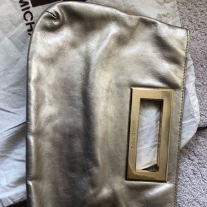 Michael Kors Champagne/Gold Clutch